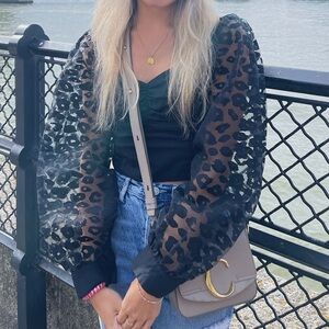 Zara Black Puff Sleeve Blouse